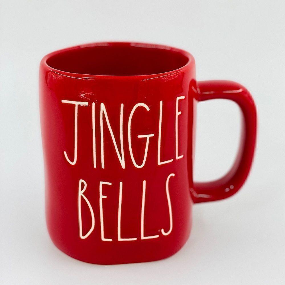 Rae Dunn Red Jingle Bells Mug
